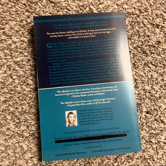 SOLD The Lifestyle: A Novel by Taylor Hahn ARC - Picture 2 of 7